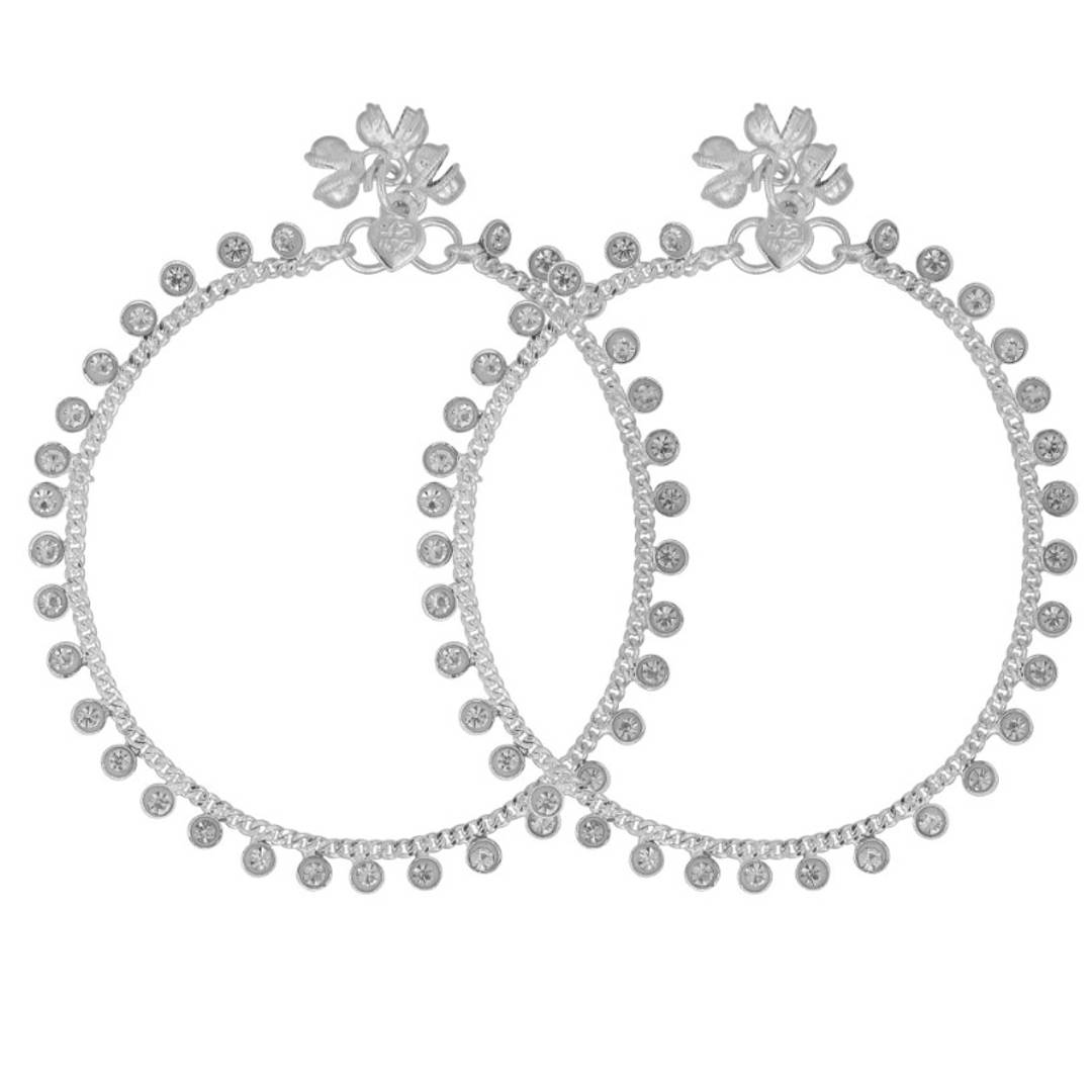 Trendy Brass Silver plated Anklet for Women